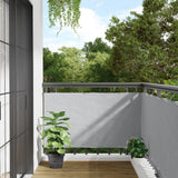 Grey balcony privacy screen 400x75 cm PVC