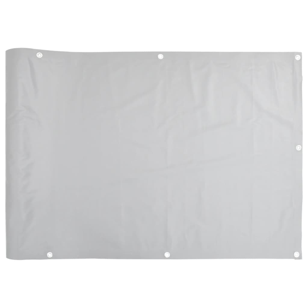 Grauer Balkon-Sichtschutz 700x75 cm aus PVC