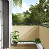 Cream balcony privacy screen 300x75 cm PVC