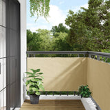 Écran d'intimité de balcon crème 600x75 cm PVC