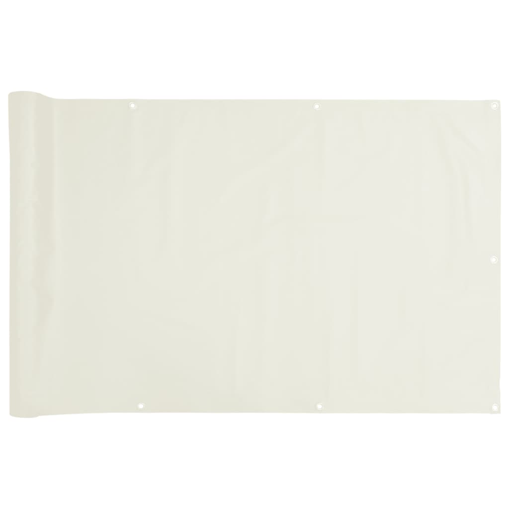 Écran d'intimité de balcon blanc 1000x75 cm PVC