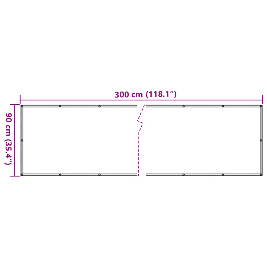 Écran d'intimité de balcon aspect pierre 300x90 cm PVC