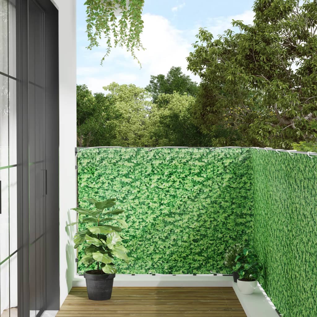 Écran d'intimité de balcon aspect de plante vert 500x120 cm PVC