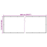 Grauer PVC-Balkon-Sichtschutz in Steinoptik