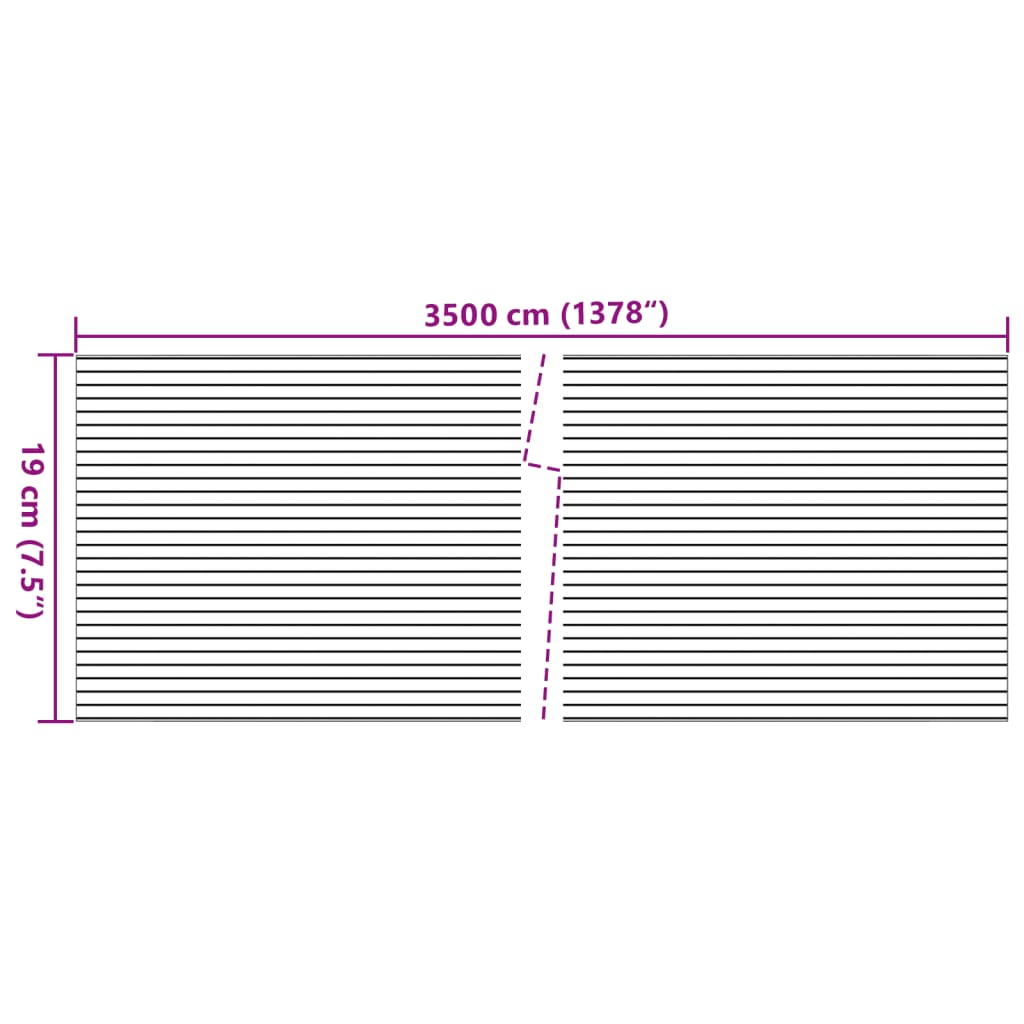 Écran d'intimité de jardin aspect pierre gris 35x0,19 cm PVC