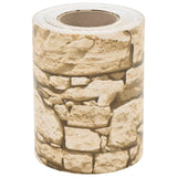 Écran d'intimité de jardin aspect pierre grossière beige PVC