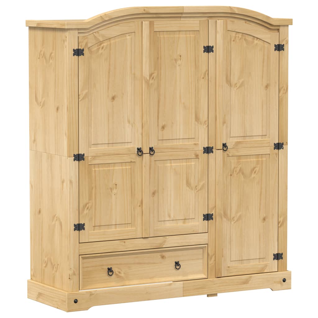 Corona wardrobe 151.5x52x170 cm solid pine wood