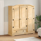 Garde-robe Corona 151,5x52x170 cm bois de pin massif