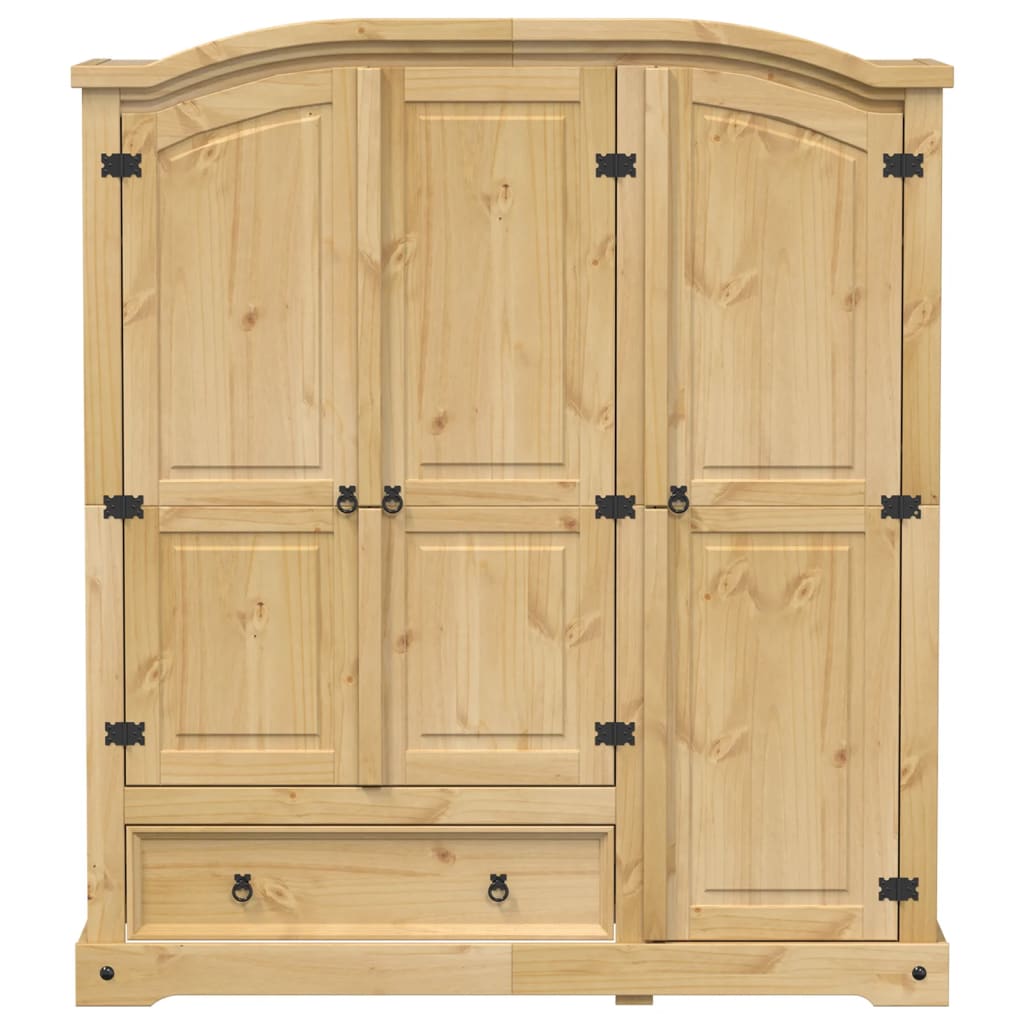 Garde-robe Corona 151,5x52x170 cm bois de pin massif