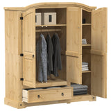 Corona wardrobe 151.5x52x170 cm solid pine wood