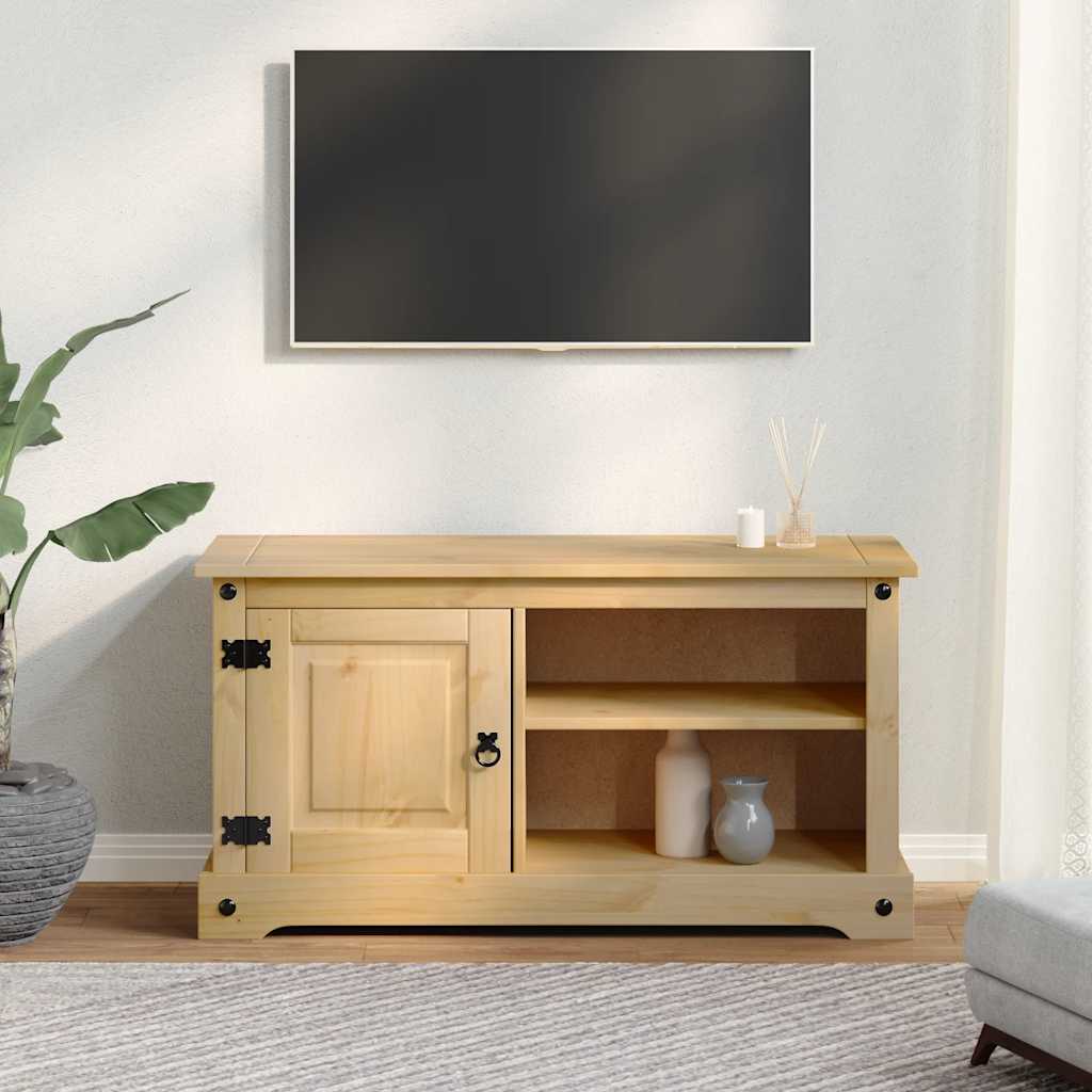 Meuble TV Corona 100x40x52 cm bois de pin massif