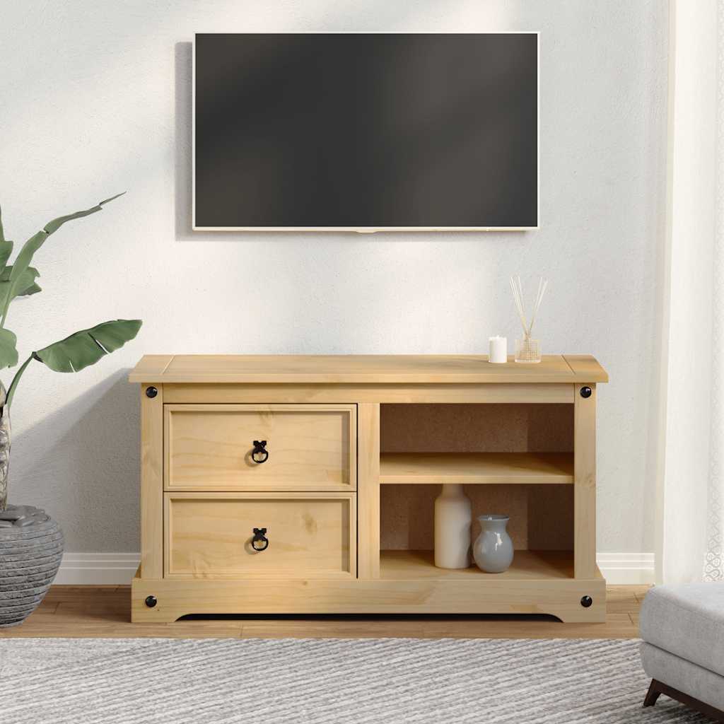 Meuble TV Corona 100x40x52 cm bois de pin massif