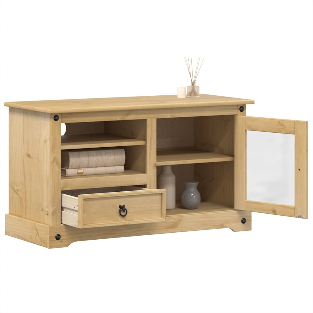 Meuble TV Corona 100x45x58 cm bois de pin massif