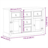 Buffet Corona 115x40x76 cm bois massif de pin