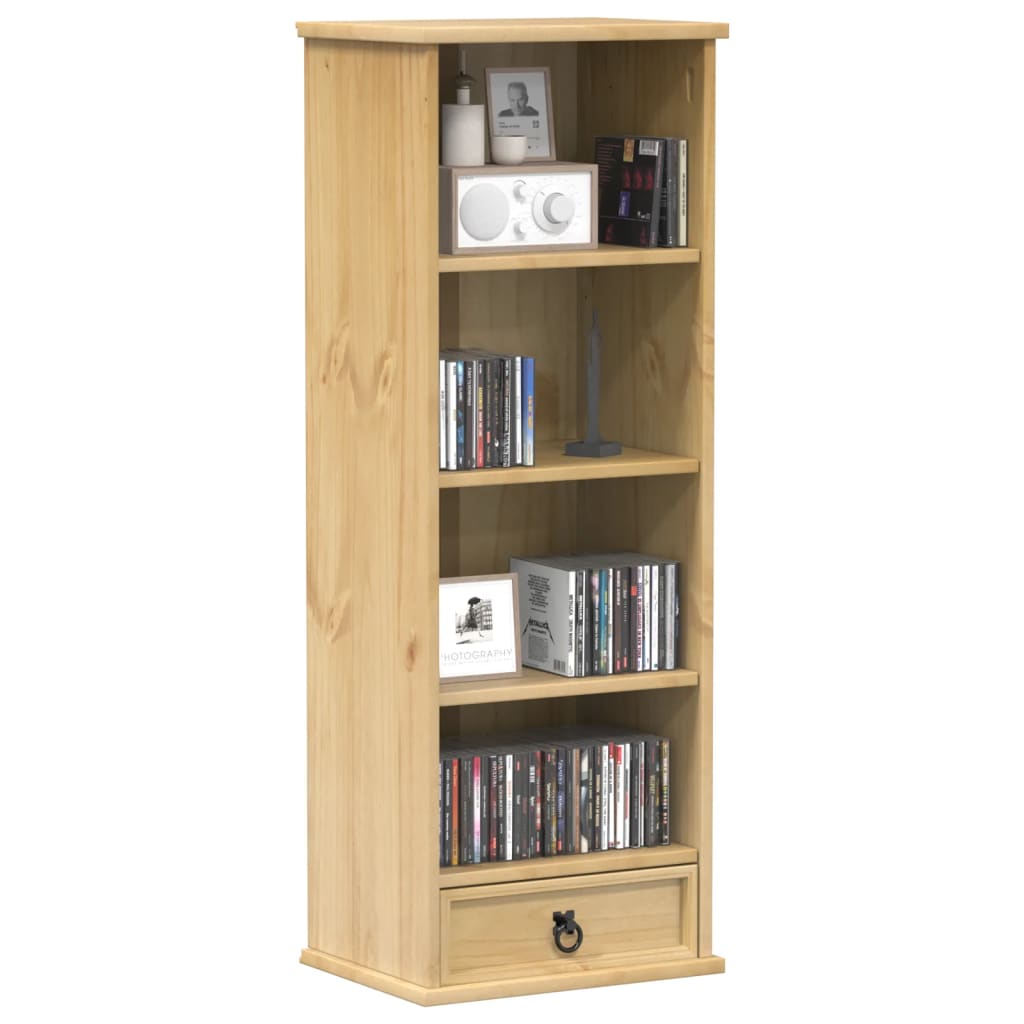 Armoire à CD Corona 40x30x110 cm bois de pin massif