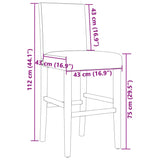 Chaises de bar lot de 2 bois massif d'hévéa et similicuir