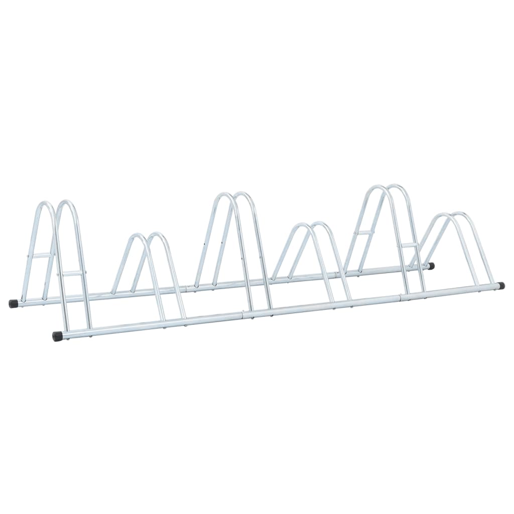 Support de vélo au sol autoportant pour 6 vélos acier galvanisé