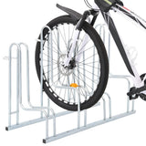 Support de vélo au sol autoportant pour 4 vélos acier galvanisé