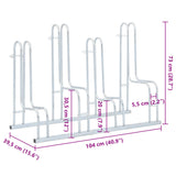 Support de vélo au sol autoportant pour 4 vélos acier galvanisé