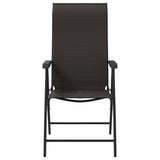 Chaises pliables jardin lot de 2 couleur café noir poly rotin