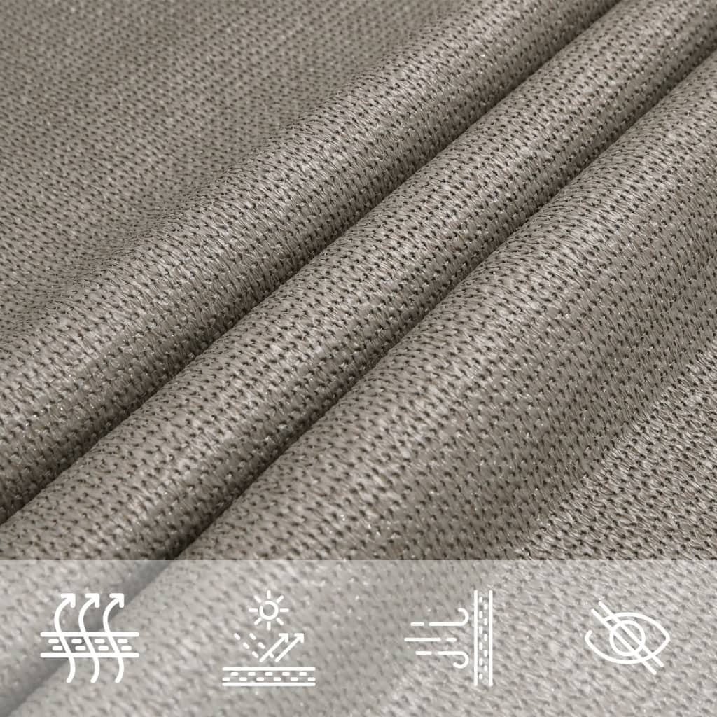 Voile d'ombrage 160 g/m² carré gris clair 2x2 m PEHD