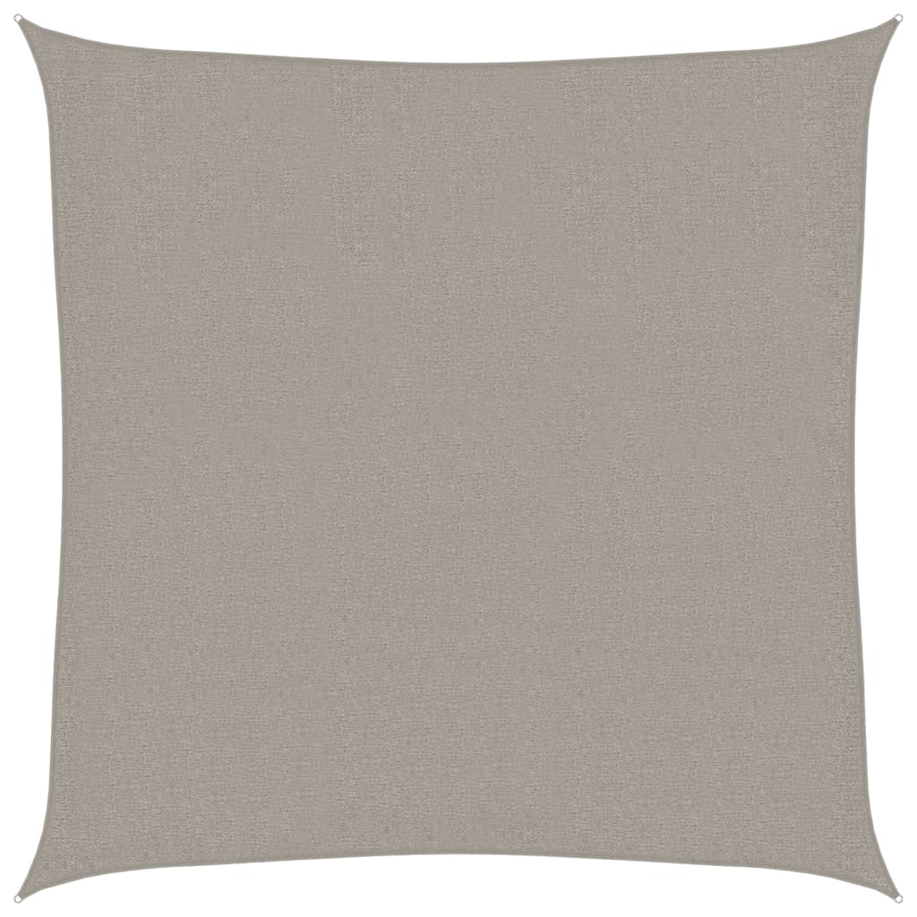 Voile d'ombrage 160 g/m² carré gris clair 2,5x2,5 m PEHD