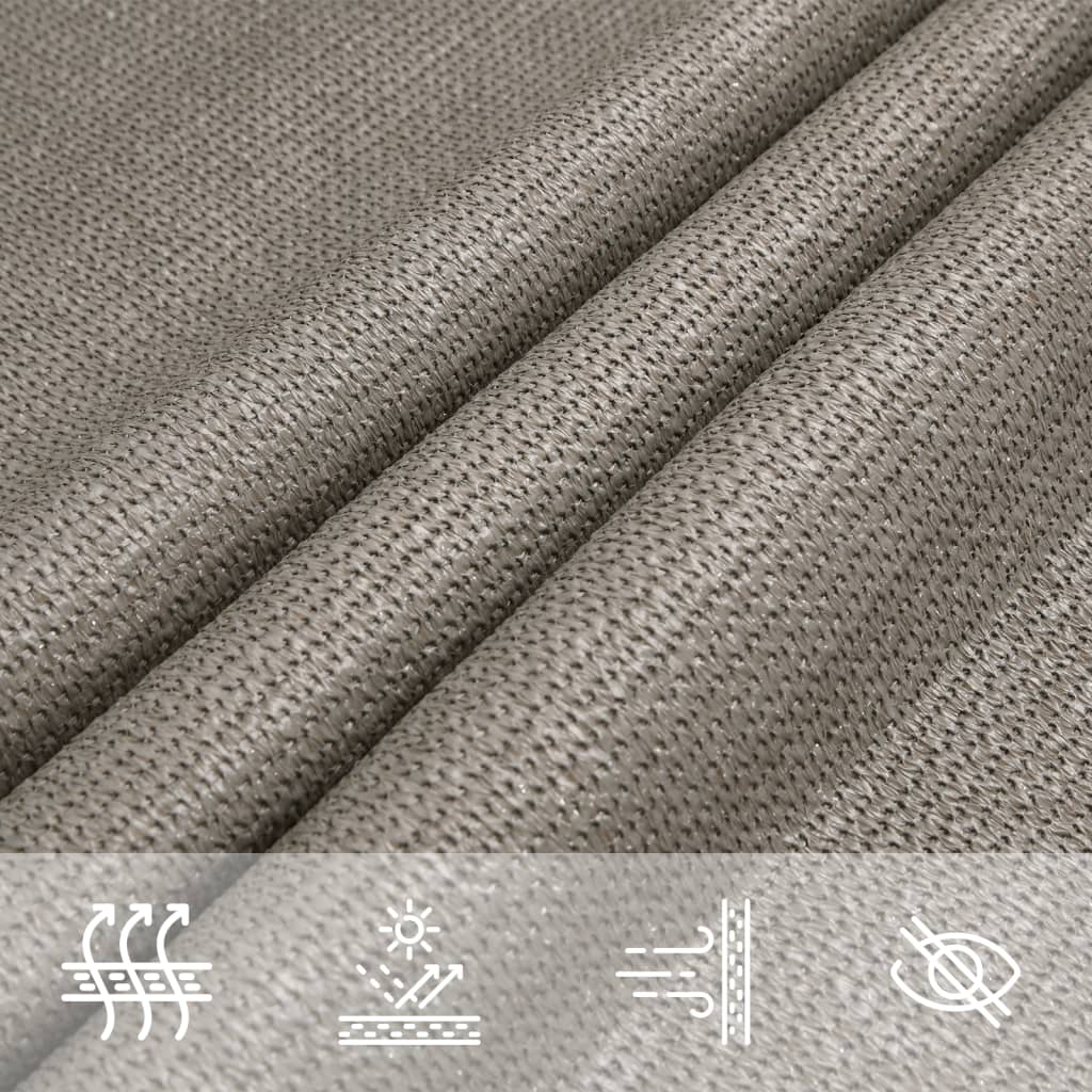 Voile d'ombrage 160 g/m² carré gris clair 3x3 m PEHD