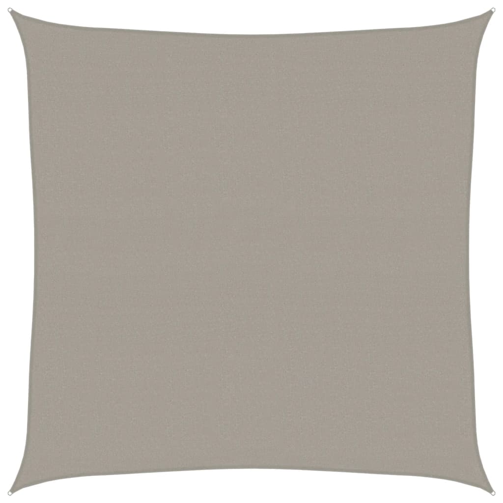 Voile d'ombrage 160 g/m² carré gris clair 4,5x4,5 m PEHD