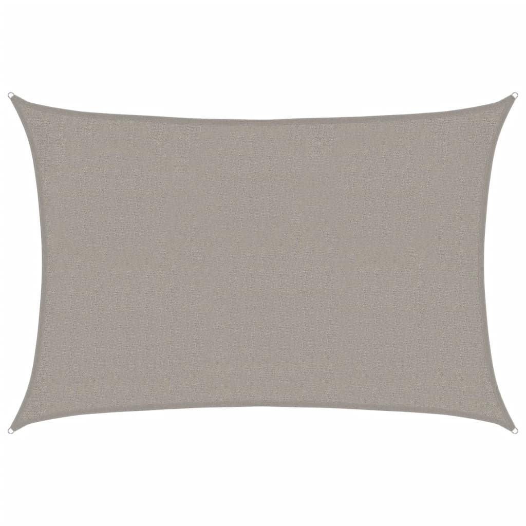 Voile d'ombrage 160 g/m² rectangulaire gris clair 2x3 m PEHD