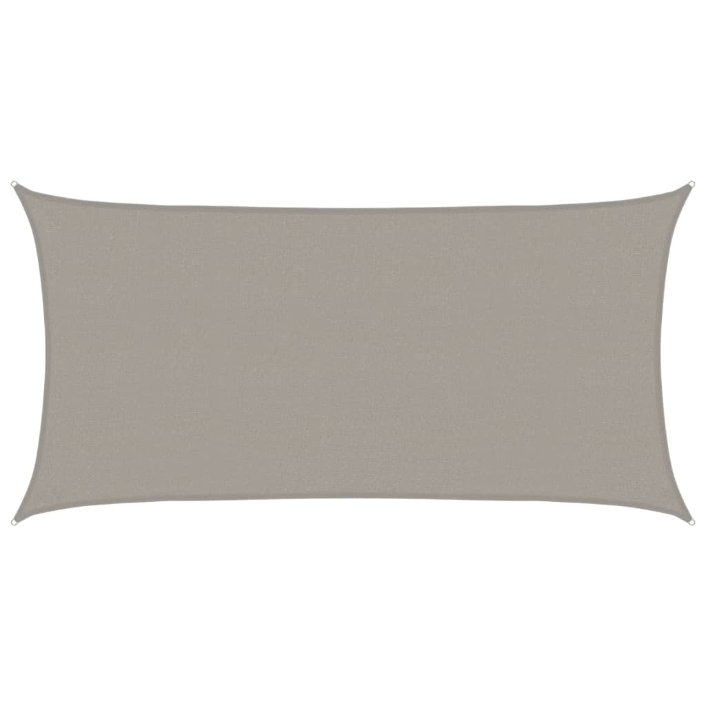 Voile d'ombrage 160 g/m² rectangulaire gris clair 2x3,5 m PEHD