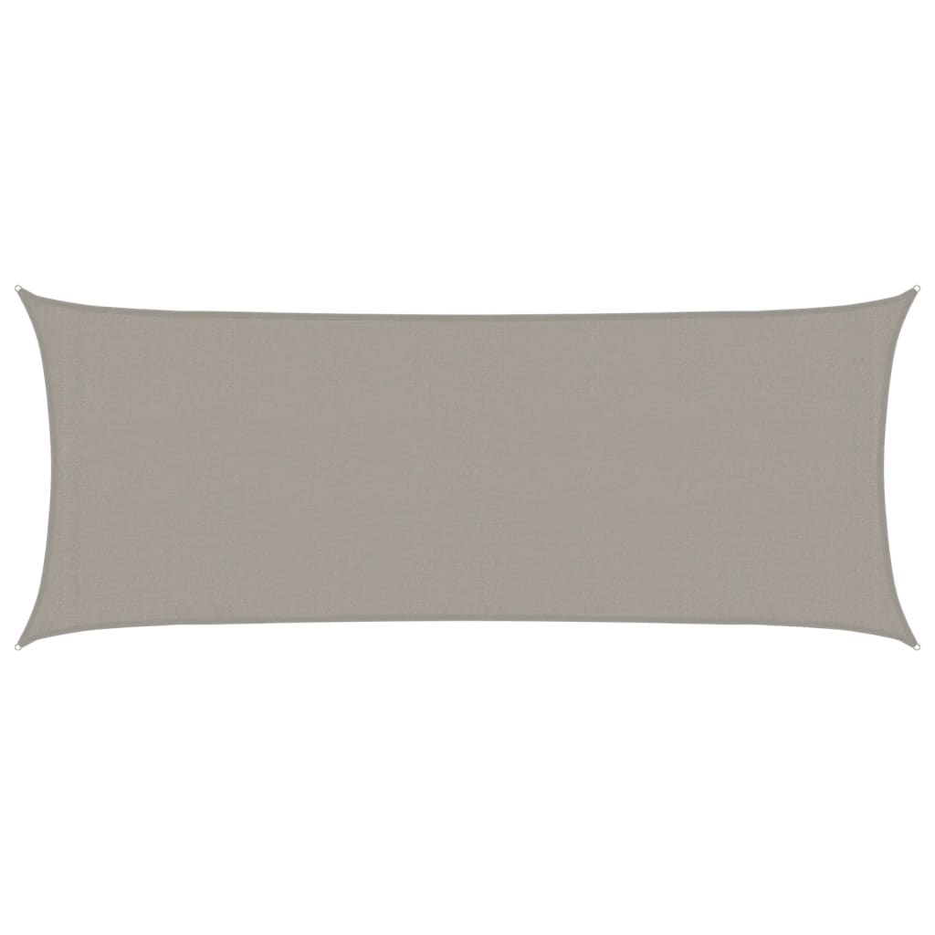 Voile d'ombrage 160 g/m² rectangulaire gris clair 2x5 m PEHD