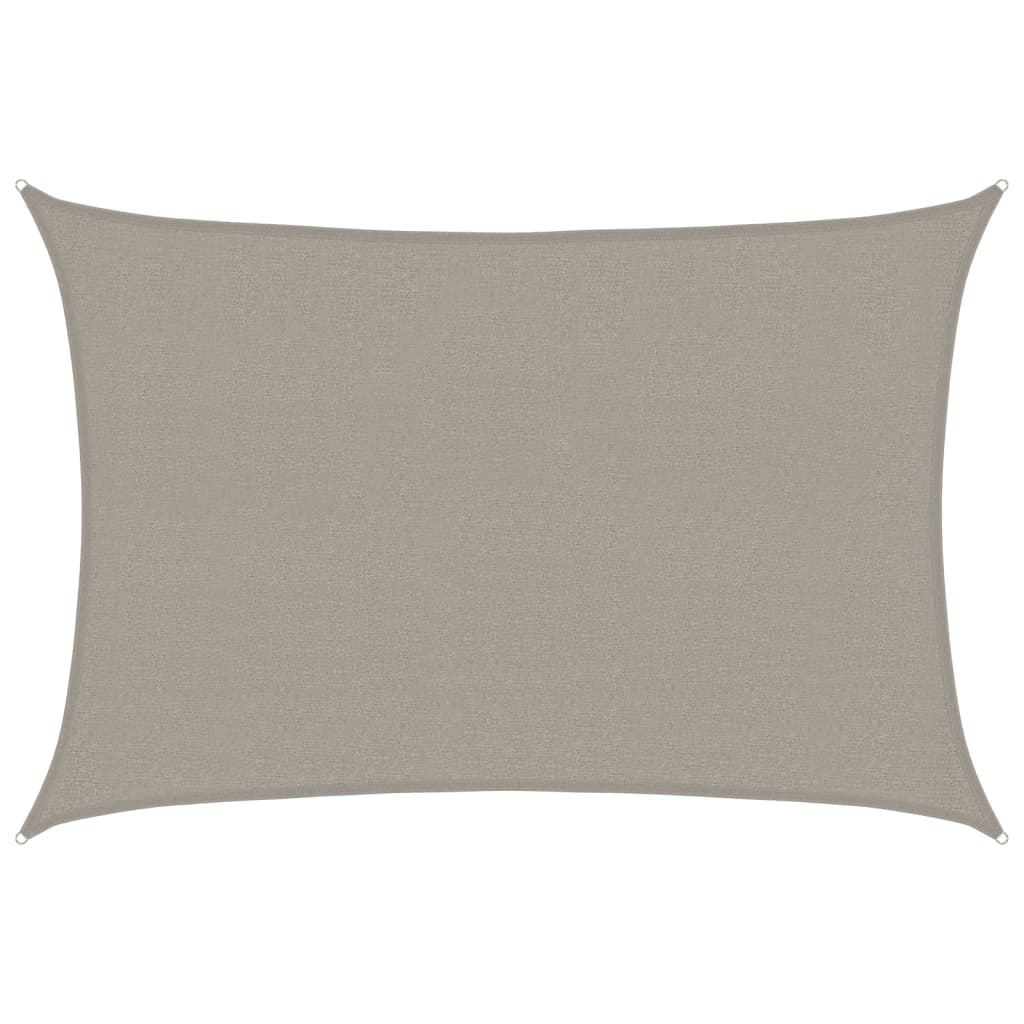 Voile d'ombrage 160 g/m² rectangulaire gris clair 2,5x3,5m PEHD