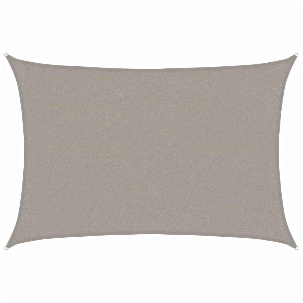 Voile d'ombrage 160 g/m² rectangulaire gris clair 3x4,5 m PEHD