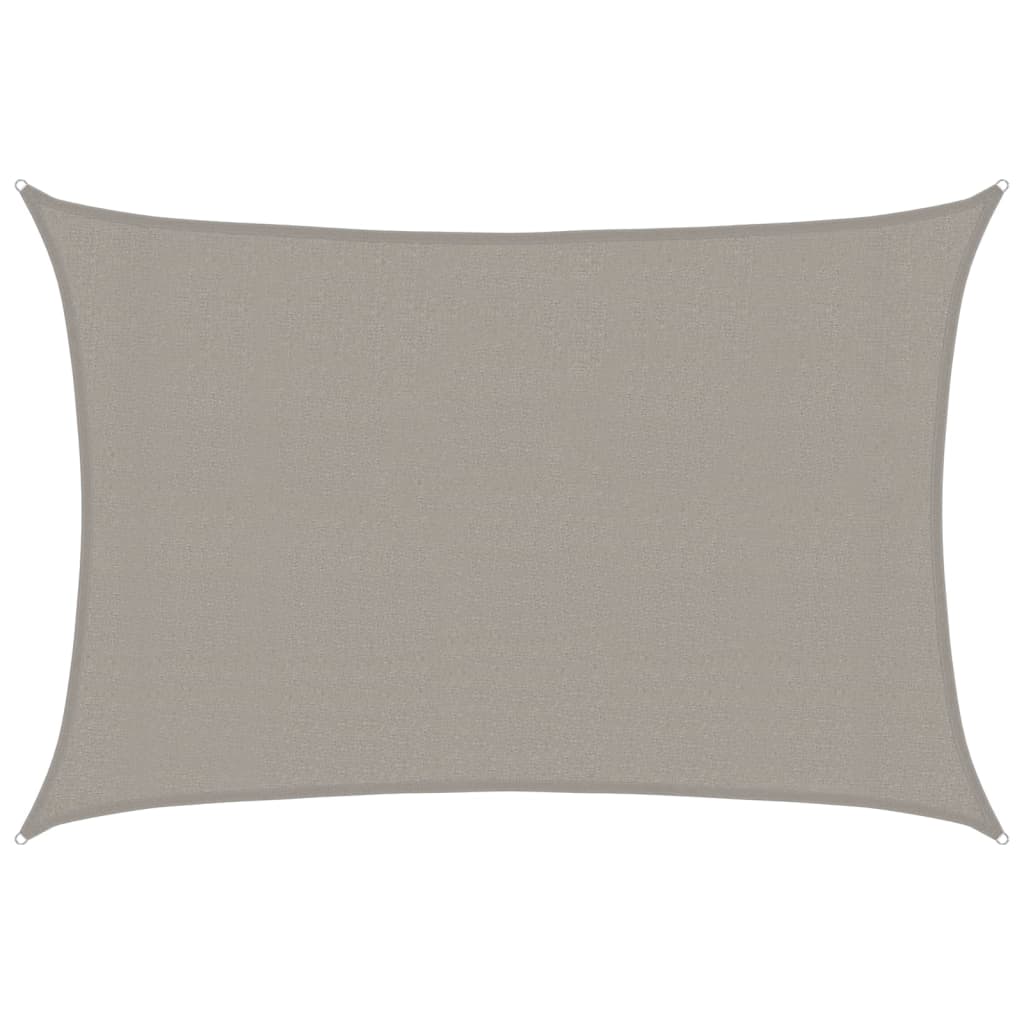 Voile d'ombrage 160 g/m² rectangulaire gris clair 3x5 m PEHD