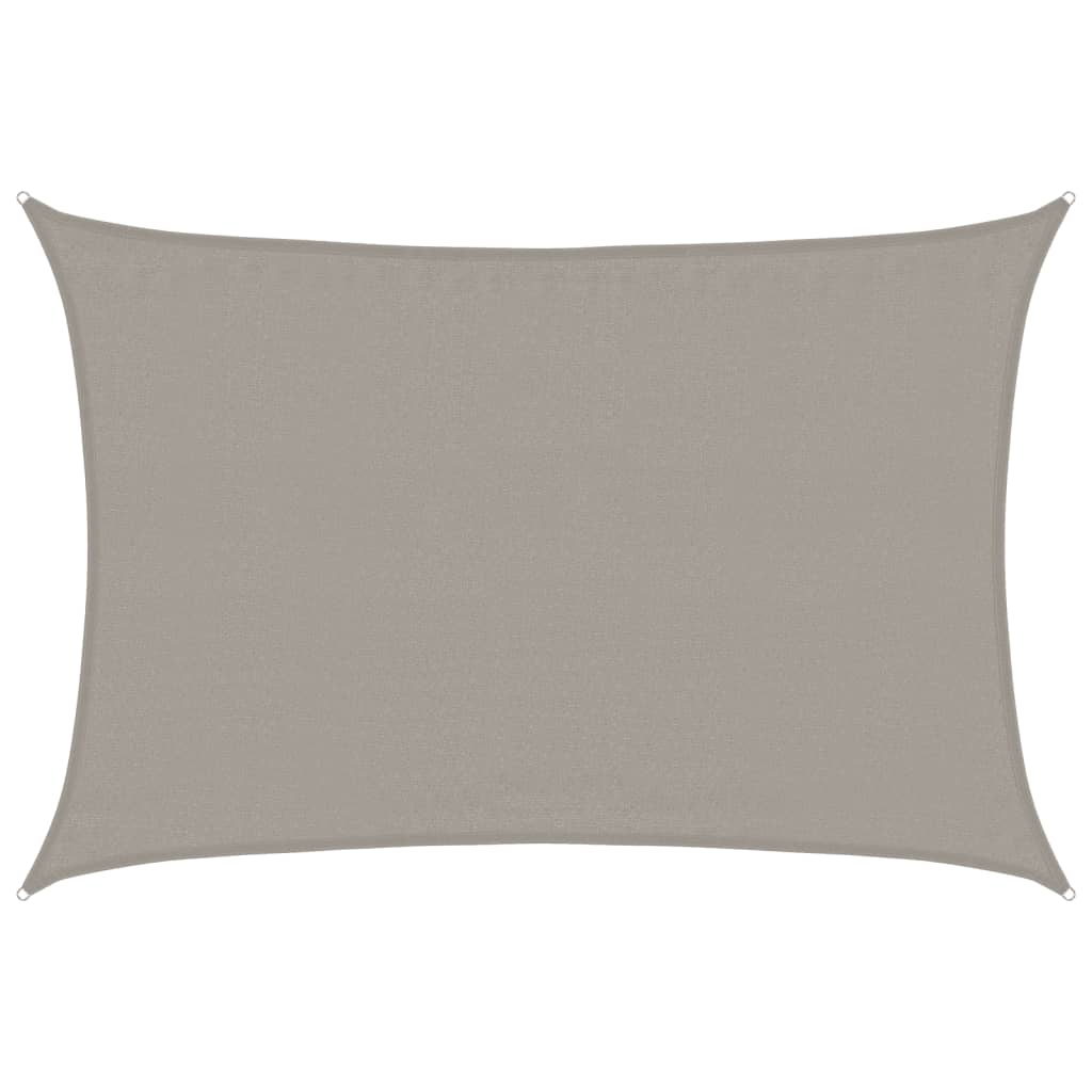 Voile d'ombrage 160 g/m² rectangulaire gris clair 3,5x4,5m PEHD