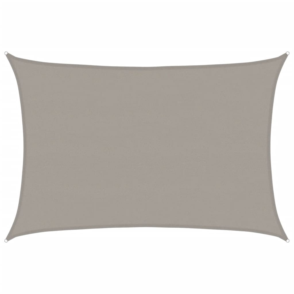 Voile d'ombrage 160 g/m² rectangulaire gris clair 5x7 m PEHD