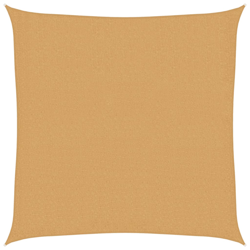 Voile d'ombrage 160 g/m² carré sable 3x3 m PEHD