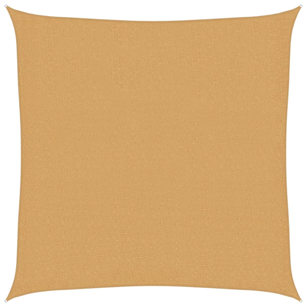 Voile d'ombrage 160 g/m² carré sable 3,6x3,6 m PEHD