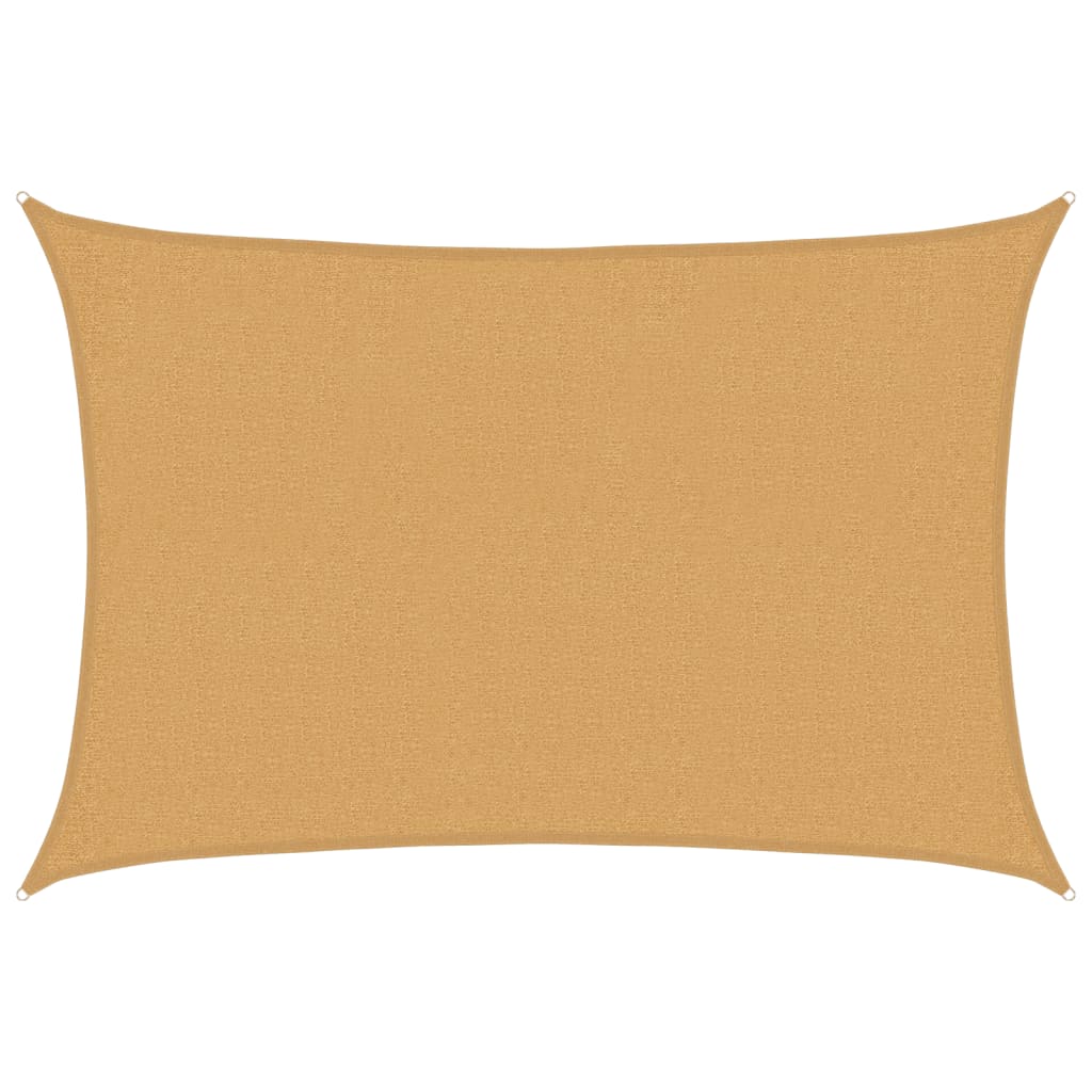 Voile d'ombrage 160 g/m² rectangulaire sable 2x3 m PEHD