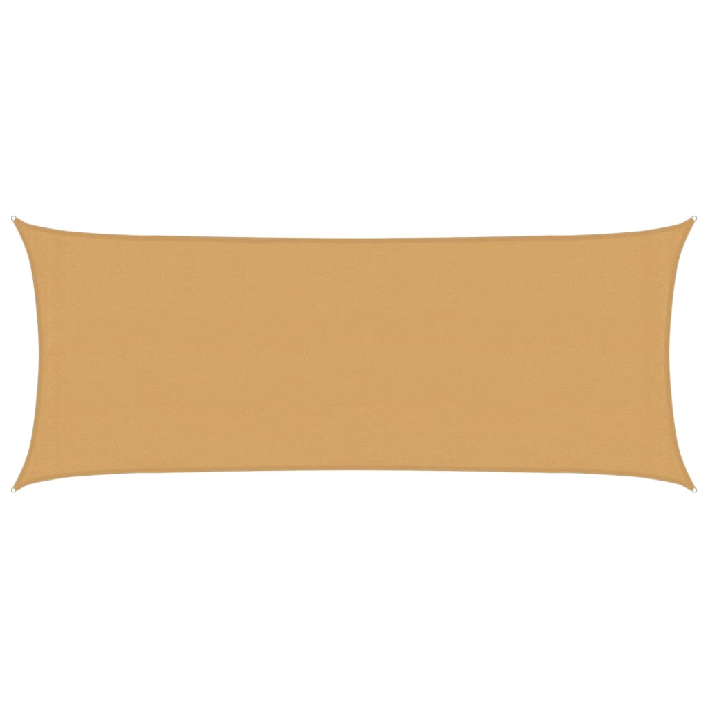 Voile d'ombrage 160 g/m² rectangulaire sable 2x4,5 m PEHD