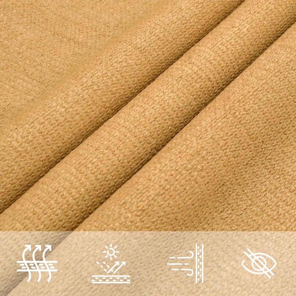 Voile d'ombrage 160 g/m² rectangulaire sable 2x4,5 m PEHD