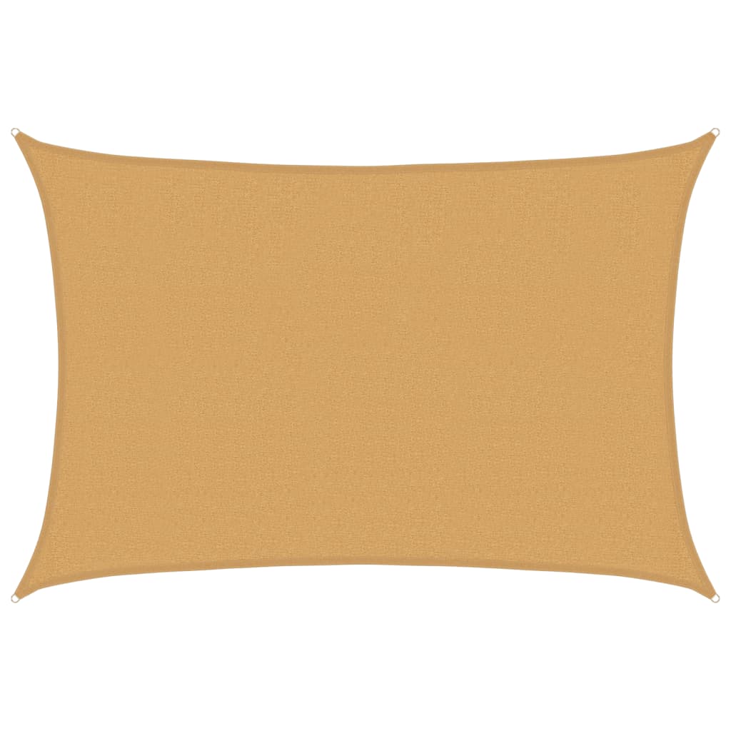 Voile d'ombrage 160 g/m² rectangulaire sable 2,5x3,5m PEHD