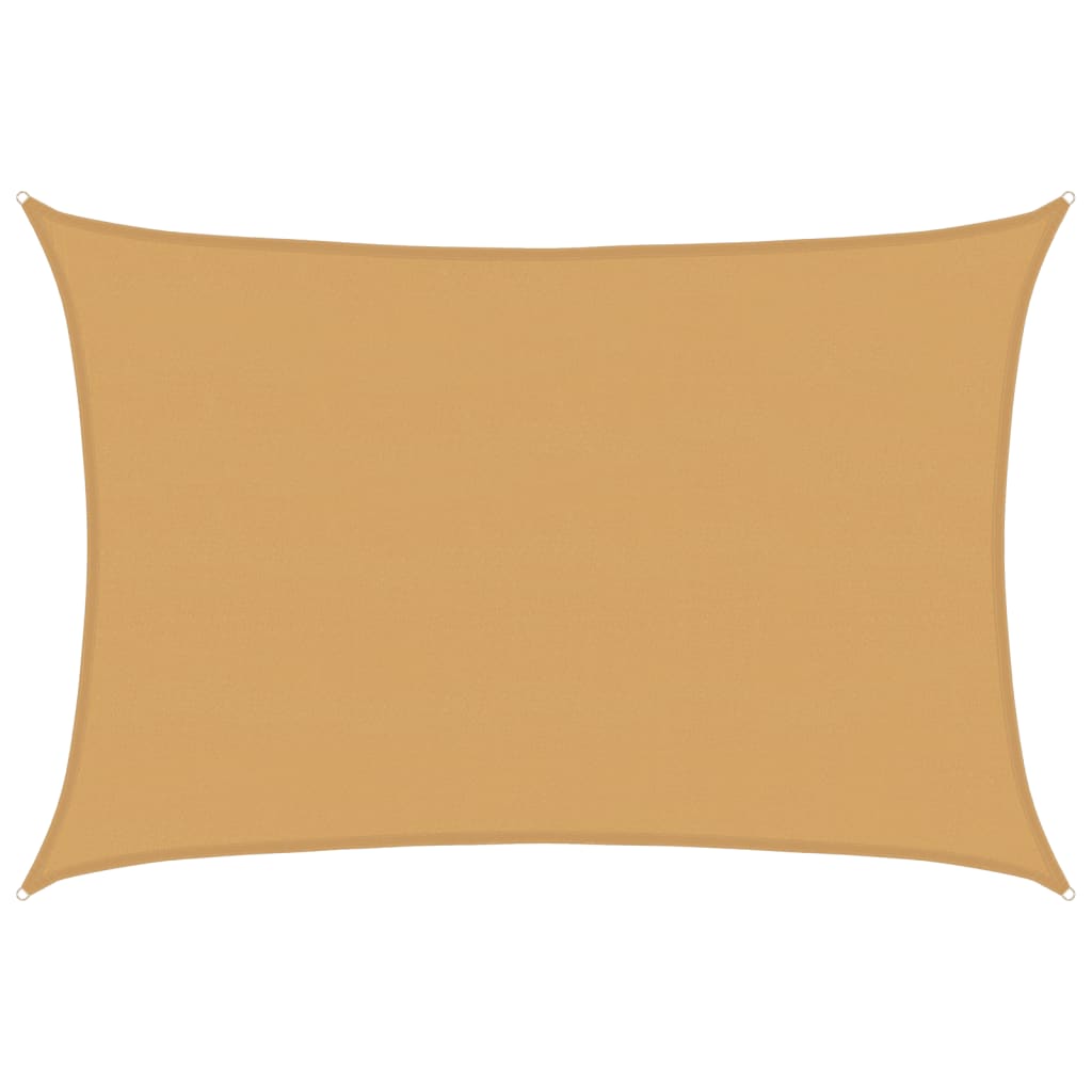 Voile d'ombrage 160 g/m² rectangulaire sable 5x7 m PEHD