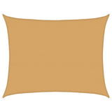 Voile d'ombrage 160 g/m² rectangulaire sable 6x7 m PEHD