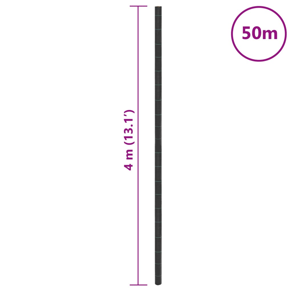 Membrane anti-mauvaises herbes noir 4x50 m PP