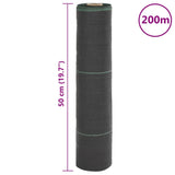 Membrane anti-mauvaises herbes noir 0,5x200 m PP