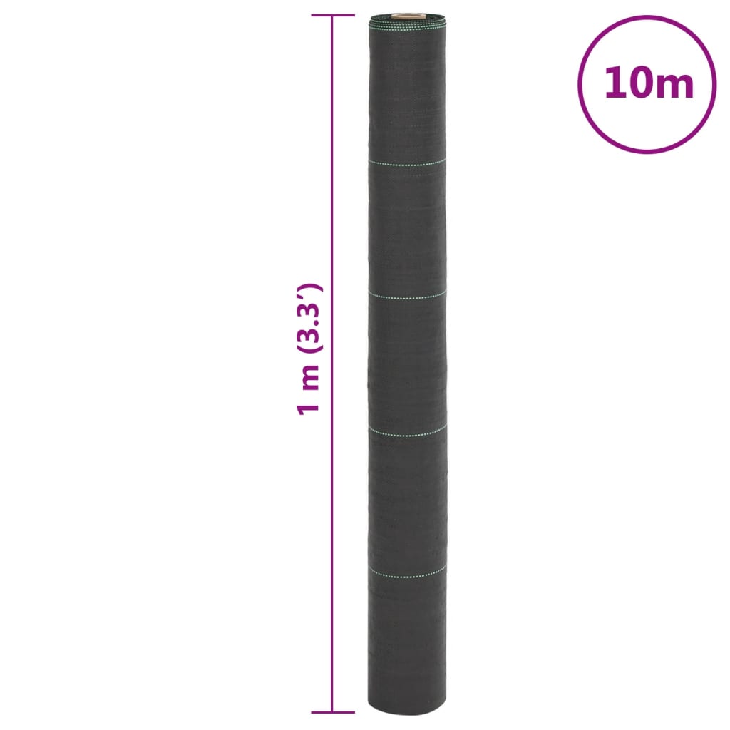 Membrane anti-mauvaises herbes noir 1x10 m PP