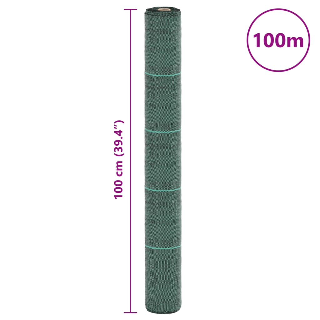 Membrane anti-mauvaises herbes vert 1x100 m PP