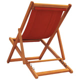 Chaises de plage pliables lot de 2 rouge tissu