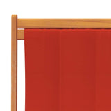 Chaises de plage pliables lot de 2 rouge tissu